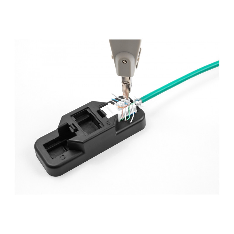 Delock Keystone LSA Set mit Auflegehalterung RJ45 / RJ11 Cat.6 schwarz