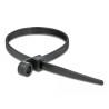 Delock Kabelbinder mit Befestigungsöse L 160 x B 4,8 mm schwarz 10 Stück