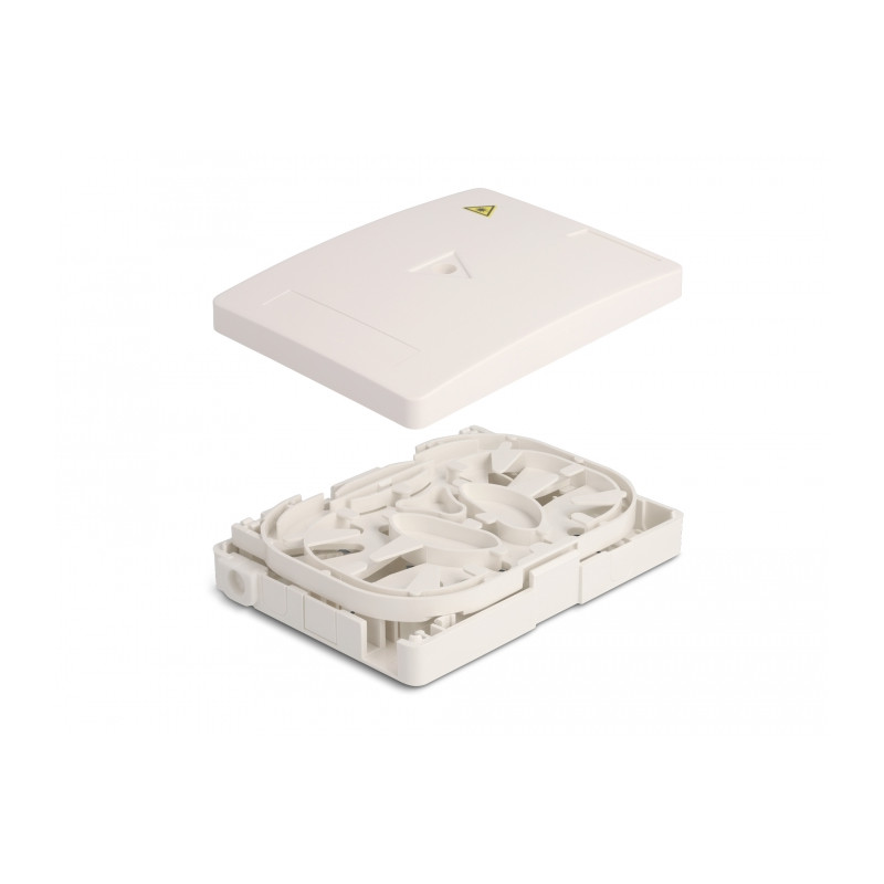 Delock LWL Anschlussdose zur Wandmontage für 2 x SC Simplex oder LC Duplex weiß