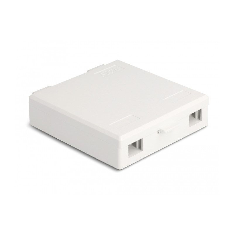 Delock LWL Anschlussdose zur Wandmontage für 2 x SC Simplex oder LC Duplex weiß