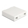 Delock LWL Anschlussdose zur Wandmontage für 2 x SC Simplex oder LC Duplex weiß