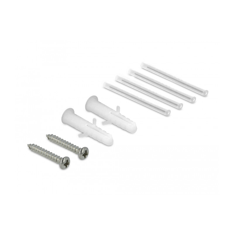 Delock LWL Anschlussdose für Hutschiene 4 x SC Simplex oder LC Duplex weiß
