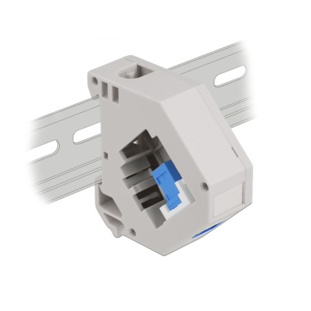 Delock Hutschienenadapter mit Keystone SC Simplex Buchse zu SC Simplex Buchse blau