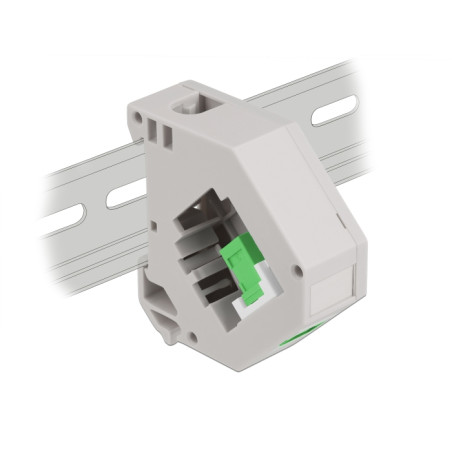 Delock Hutschienenadapter mit Keystone SC Simplex Buchse zu SC Simplex Buchse grün