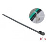 Delock Kabelbinder mit Befestigungsöse L 300 x B 7,6 mm schwarz 10 Stück