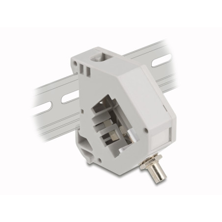 Delock Hutschienenadapter mit Keystone ST Simplex Buchse zu ST Simplex Buchse