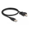 Delock Kabel USB 2.0 Typ-A Stecker zu Typ-B Stecker mit Schrauben 0,5 m