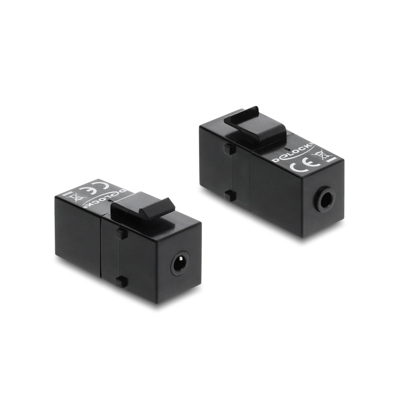 Delock Keystone Modul Klinkenbuchse 3,5 mm 4 Pin zu Klinkenbuchse 3,5 mm 4 Pin schwarz