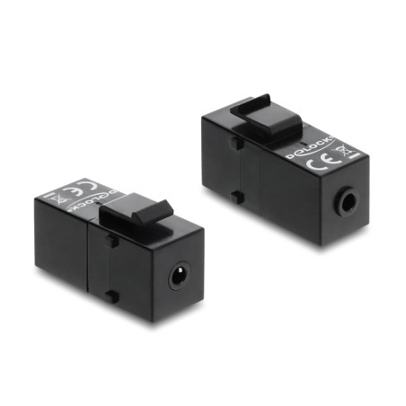 Delock Keystone Modul Klinkenbuchse 3,5 mm 4 Pin zu Klinkenbuchse 3,5 mm 4 Pin schwarz