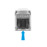 Delock Kabel RJ45 Stecker feldkonfektionierbar zu Keystone Modul RJ45 Buchse Cat.6A 3 m