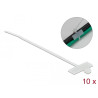 Delock Kabelbinder mit Beschriftungsfeld L 100 x B 2,5 mm weiß 10 Stück