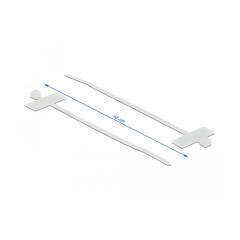 Delock Kabelbinder mit Beschriftungsfeld L 100 x B 2,5 mm weiß 10 Stück