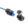 Delock RJ45 Cat.6A Kupplung mit Verschlusskappe IP67 staub- und wasserdicht