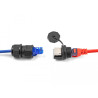 Delock RJ45 Cat.6A Kupplung mit Verschlusskappe zum Einbau IP67 staub- und wasserdicht