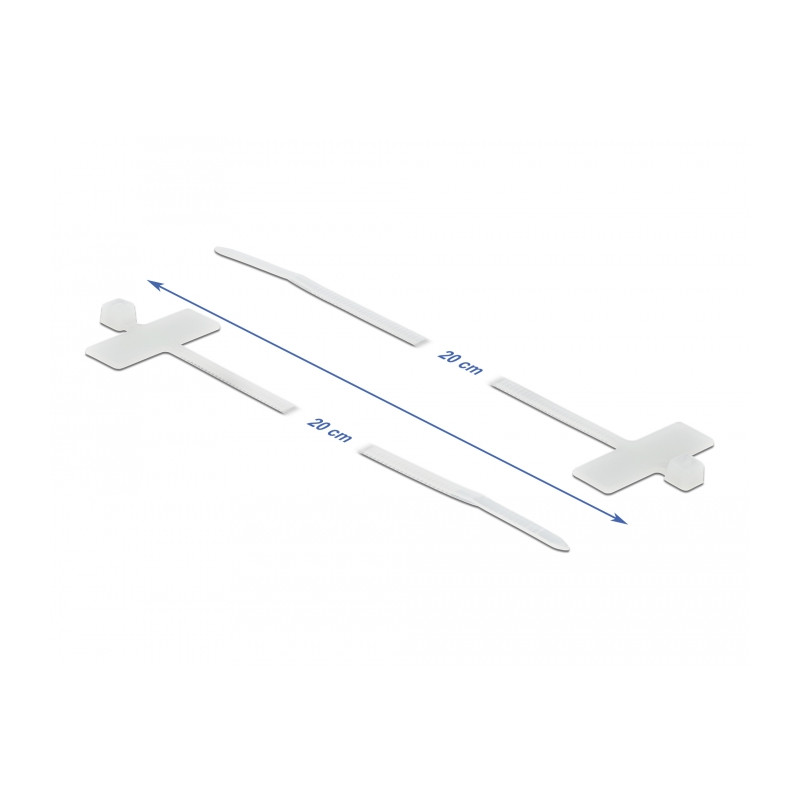 Delock Kabelbinder mit Beschriftungsfeld L 200 x B 2,5 mm weiß 10 Stück