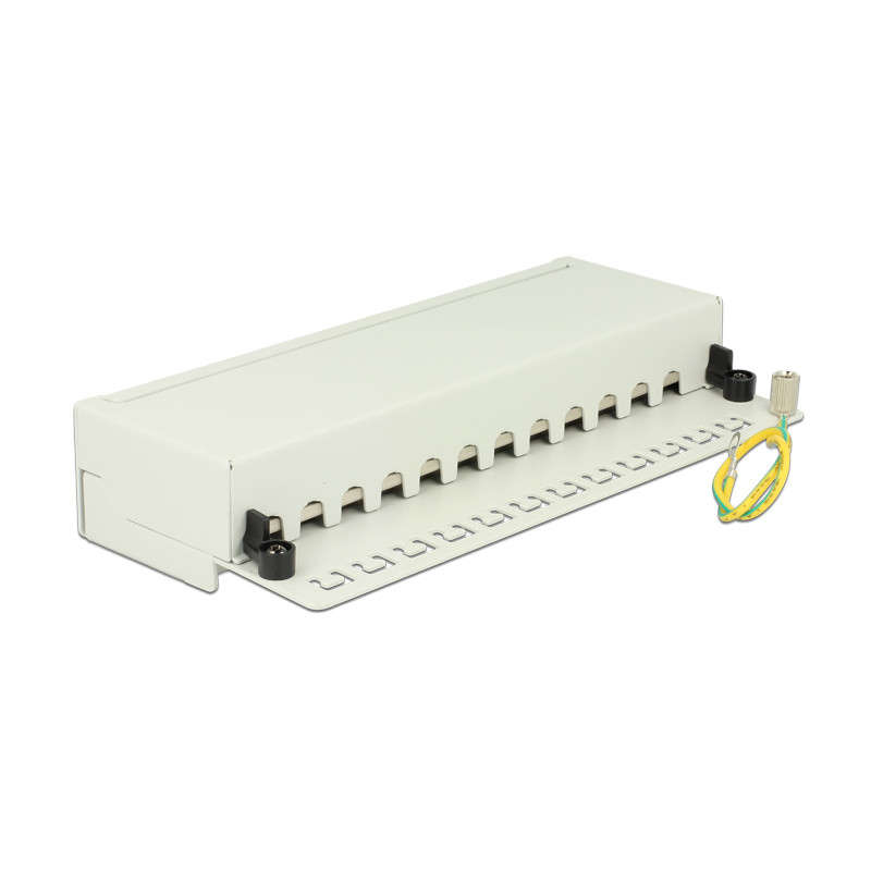 Delock Desktop Patchpanel 12 Port Cat.6 grau