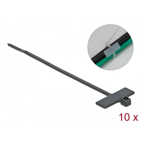 Delock Kabelbinder mit Beschriftungsfeld L 100 x B 2,5 mm schwarz 10 Stück