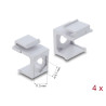 Delock Keystone Abdeckung weiß mit 7 mm Durchführung 4 Stück