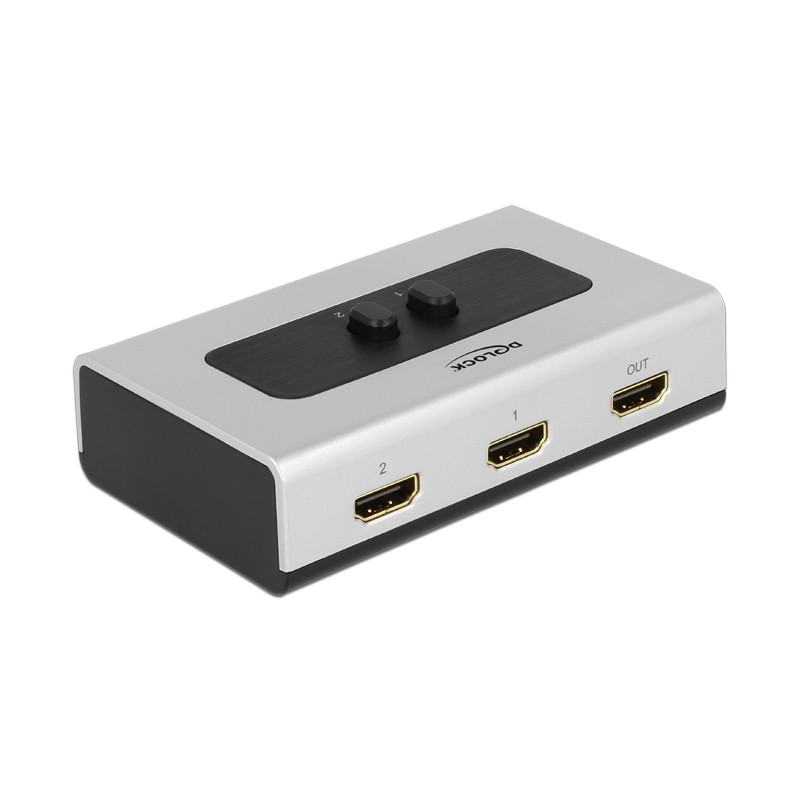 Delock Umschalter 4K HDMI 2 Port manuell bidirektional