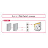 Delock Umschalter 4K HDMI 2 Port manuell bidirektional