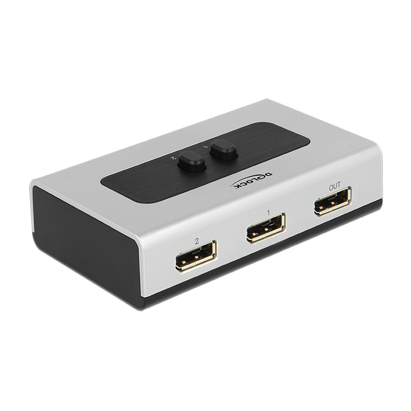 Delock DisplayPort 1.4 Umschalter 2 Port manuell