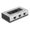 Delock Umschalter RJ45 10 Gbps 2 Port manuell bidirektional