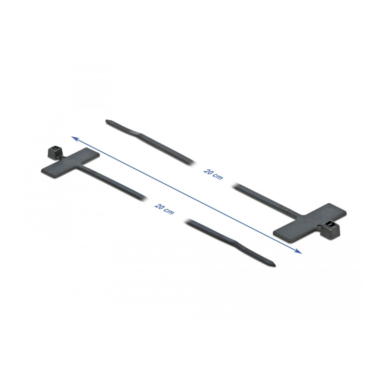 Delock Kabelbinder mit Beschriftungsfeld L 200 x B 2,5 mm schwarz 10 Stück