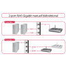 Delock Umschalter RJ45 10 Gbps 2 Port manuell bidirektional