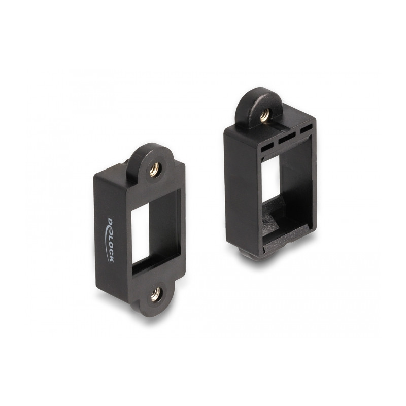 Delock Keystone Halterung für Einbau mit Schraubanschluss schwarz