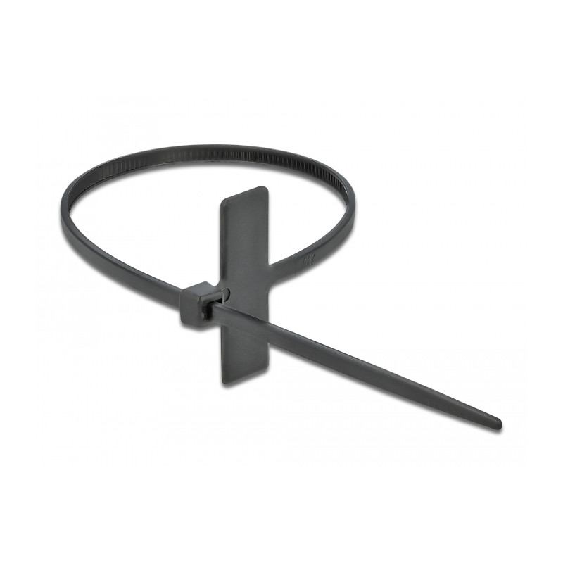 Delock Kabelbinder mit Beschriftungsfeld L 200 x B 2,5 mm schwarz 10 Stück