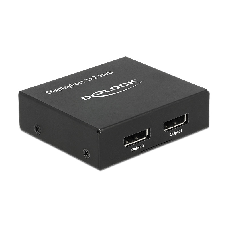 Delock DisplayPort 1.2 Splitter 1 x DisplayPort in - 2 x DisplayPort out 4K