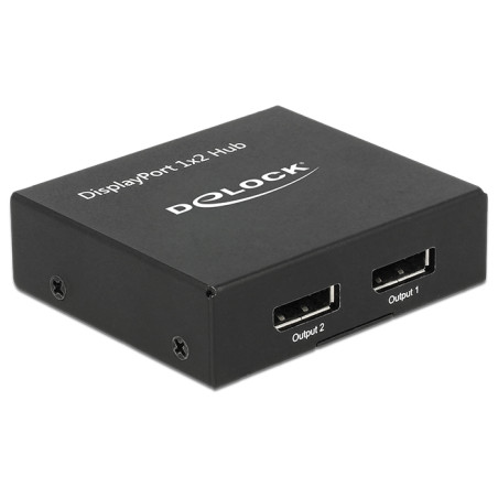 Delock DisplayPort 1.2 Splitter 1 x DisplayPort in - 2 x DisplayPort out 4K