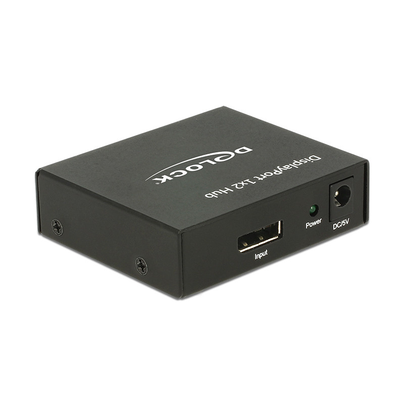 Delock DisplayPort 1.2 Splitter 1 x DisplayPort in - 2 x DisplayPort out 4K