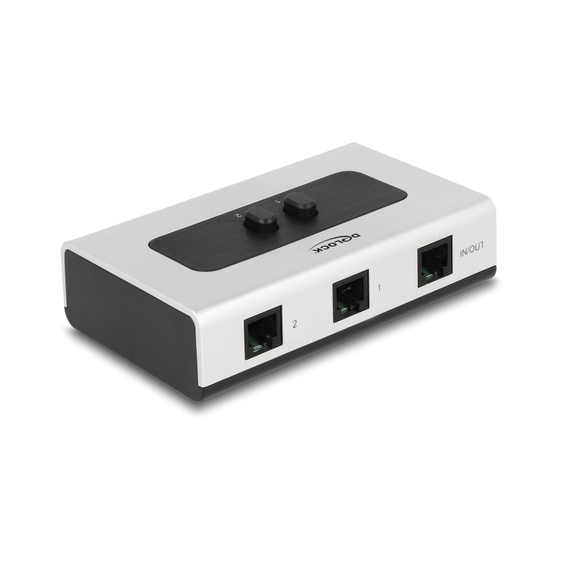 Delock Umschalter RJ11 2 Port manuell bidirektional