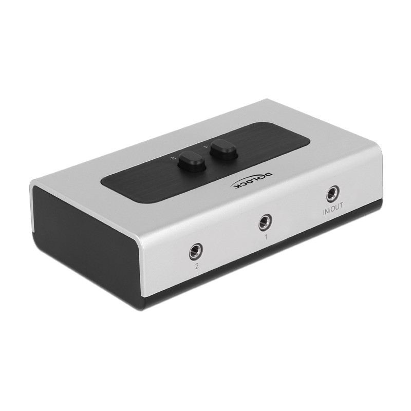 Delock Umschalter Klinke 3,5 mm 2 Port manuell bidirektional