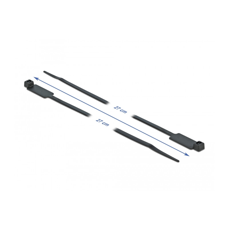 Delock Kabelbinder mit Beschriftungsfeld L 300 x B 4,8 mm schwarz 10 Stück