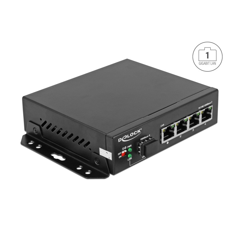 Delock Gigabit Ethernet Switch 4 Port + 1 SFP
