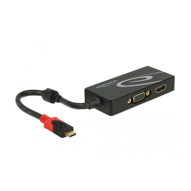 Delock USB Type-C™ Splitter (DP Alt Mode) - 1 x HDMI + 1 x VGA out