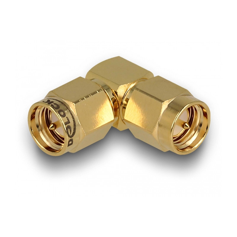 Delock Adapter SMA Stecker zu SMA Stecker 90°