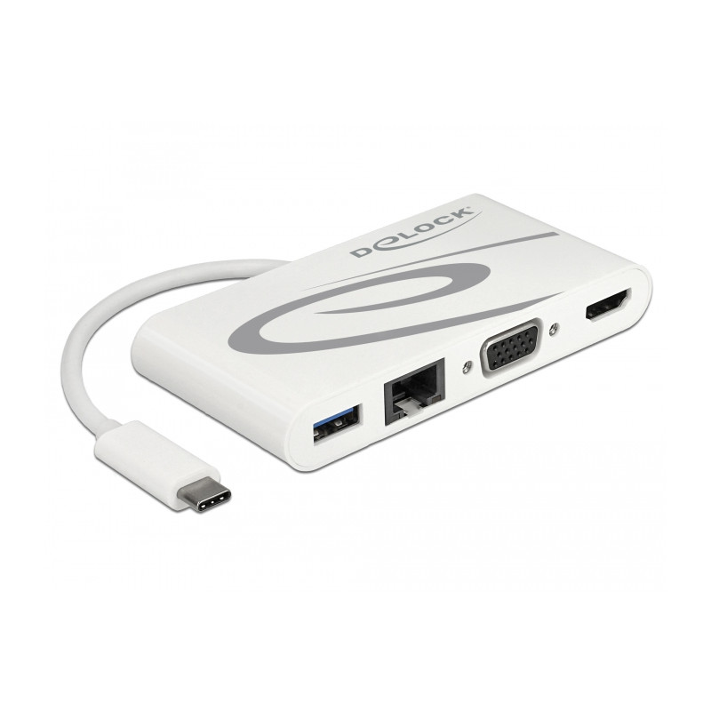 Delock USB Type-C™ 3.1 Dockingstation HDMI 4K 30 Hz + VGA + LAN + USB PD