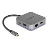 Delock USB Type-C™ Dockingstation für Mobilgeräte 4K - HDMI / Hub / LAN / PD 3.0 mit LED Beleuchtung