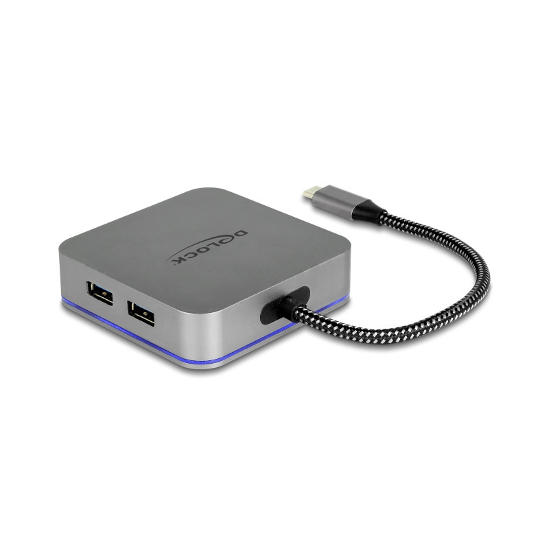 Delock USB Type-C™ Dockingstation für Mobilgeräte 4K - HDMI / Hub / LAN / PD 3.0 mit LED Beleuchtung