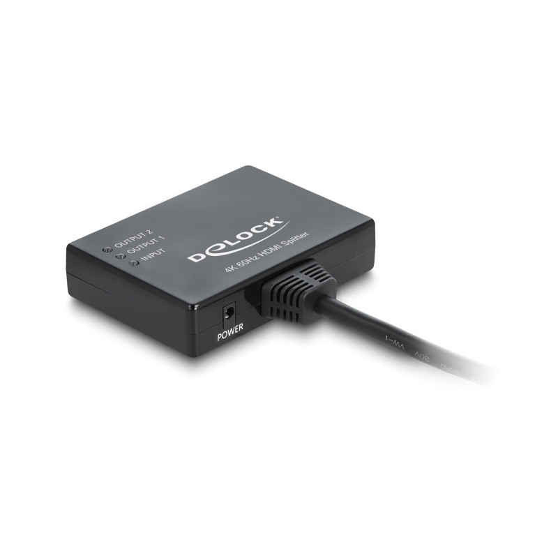 Delock HDMI Splitter 1 x HDMI in - 2 x HDMI out 4K 60 Hz