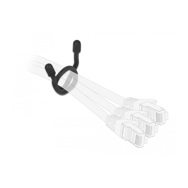 Delock Kabelbinder biegsam L 80 x B 4 mm farbig sortiert Set 10 Stück