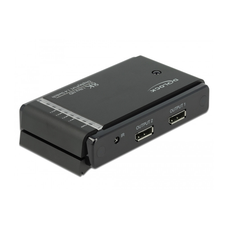 Delock DisplayPort 1.4 Switch 2 x 2 DisplayPort in zu 1 x 2 DisplayPort out 8K