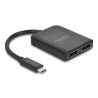 Delock USB Type-C™ Splitter (DP Alt Mode) zu 2 x DisplayPort MST / VXP
