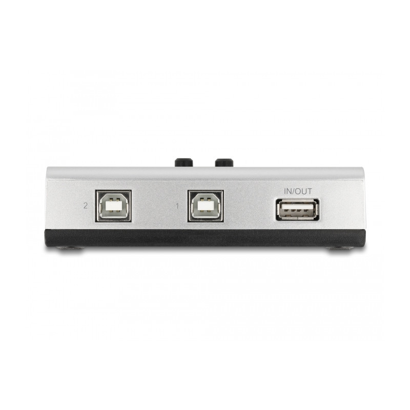 Delock Umschalter USB 2.0 mit 2 x Typ-B Buchse zu 1 x Typ-A Buchse manuell bidirektional