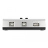 Delock Umschalter USB 2.0 mit 2 x Typ-B Buchse zu 1 x Typ-A Buchse manuell bidirektional