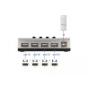 Delock Umschalter USB 2.0 mit 1 x Typ-B Buchse zu 4 x Typ-A Buchse manuell bidirektional