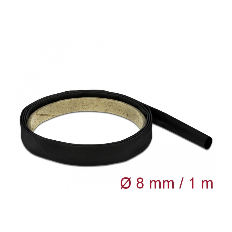Delock Schrumpfschlauch 1 m x 8 mm schwarz